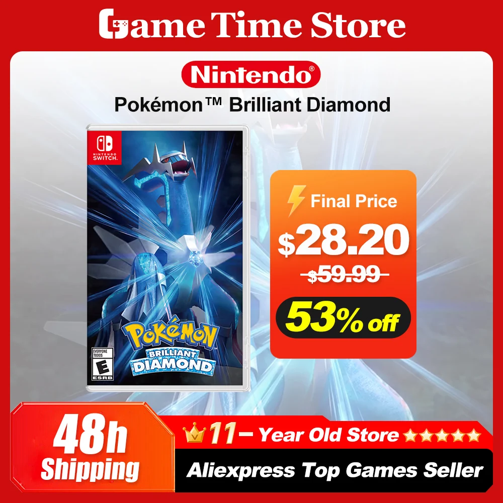 Pokemon Brilliant Diamond Покемон бриллиант Nintendo Switch Games серии Pokemon 100% официальная физическая игровая карта с поддержкой 3 режимов для Switch
