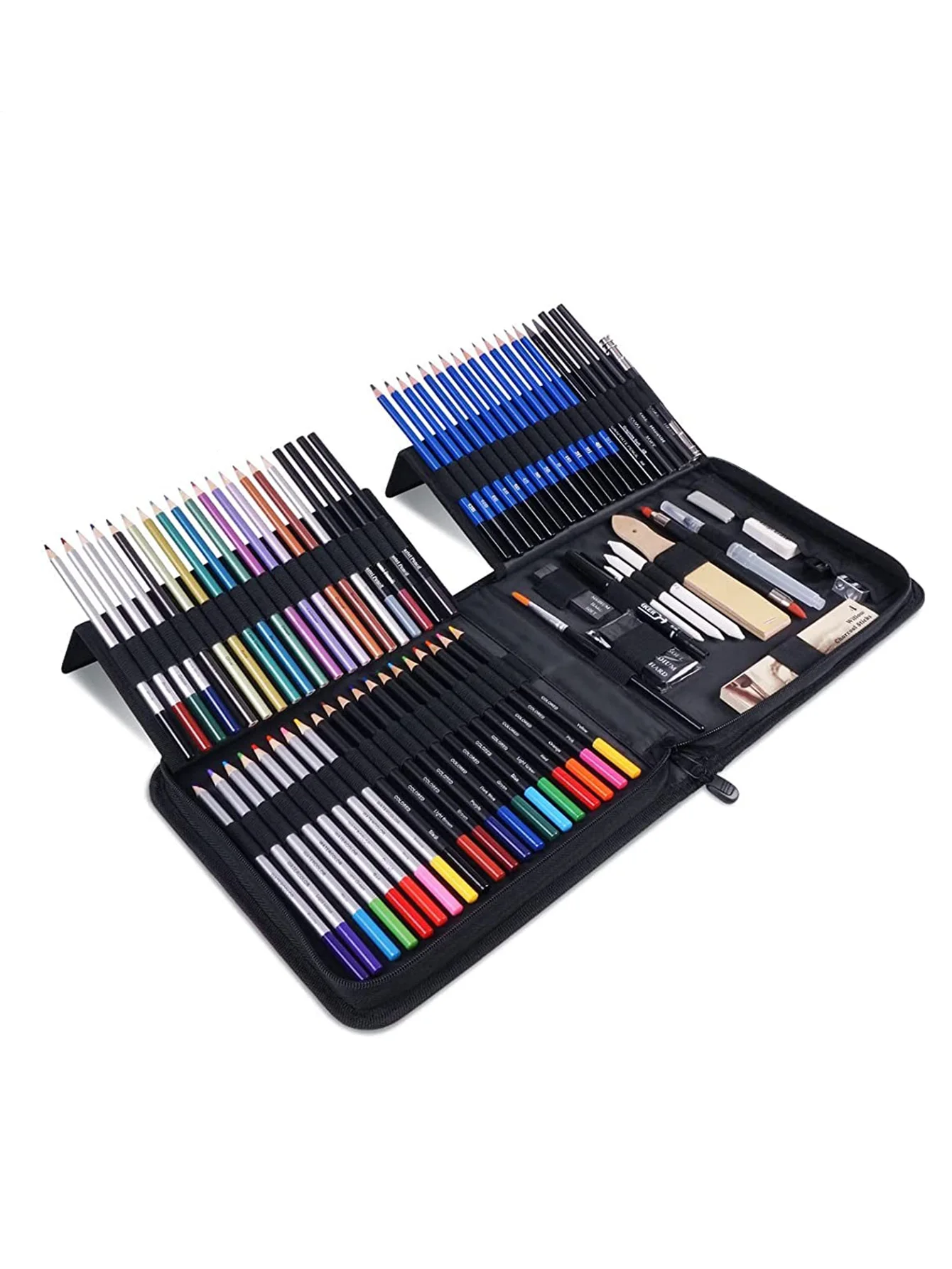 Bview Art 83 Pack Stuff ดินสอศิลปะที่หลากหลาย Sketching Art Set สําหรับผู้เริ่มต้นศิลปินมืออาชีพวัยรุ่นผู้ใหญ่