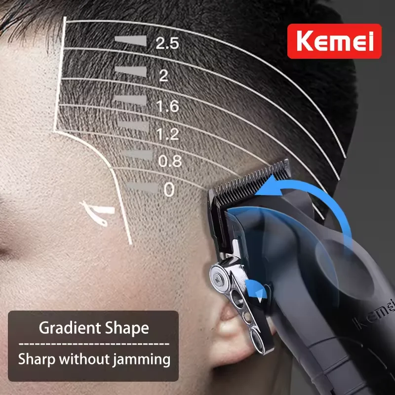 Kemei-Kit de cortadora de pelo KM-2296 KM-2299, Afeitadora eléctrica para hombre, máquina cortadora de pelo profesional
