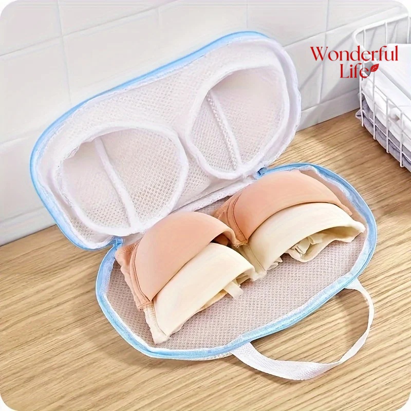 1/2Pcs Laundry Washing Bag with Zipper Foldable Mesh Lingerie Underwear Mesh Bra Washer bag Bra laundry bag Bra Wash Bag Mesh
