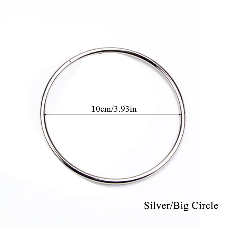 2 pçs o-ring saco alça de metal alça de substituição bolsa bagagem diy moda saco acessórios de ferragem 7.5/10cm bolsa quadro de costura