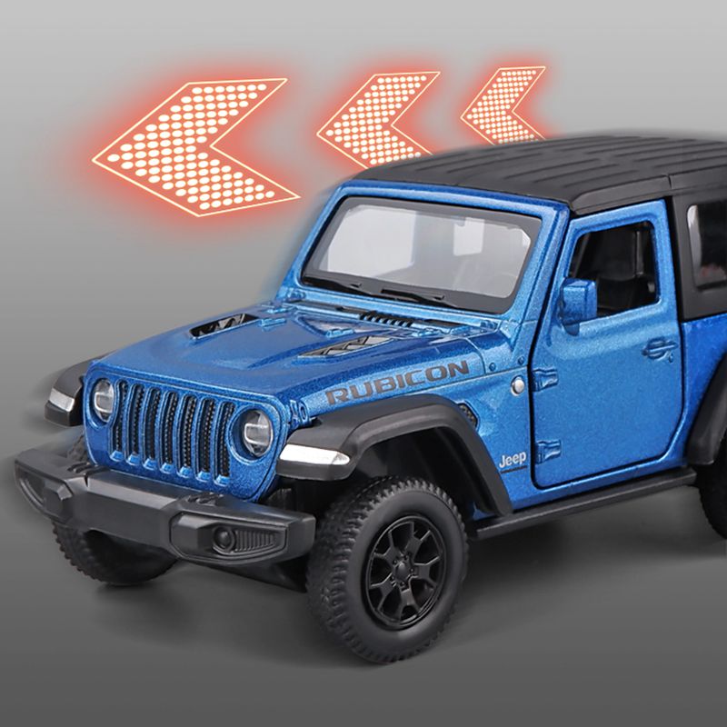 1/36 Jeep Wrangler Rubicon Off-Road Toy Car RMZ CiTY Diecast Miniature Vehicle Model Pull Back Collection Gift For Boys Kid