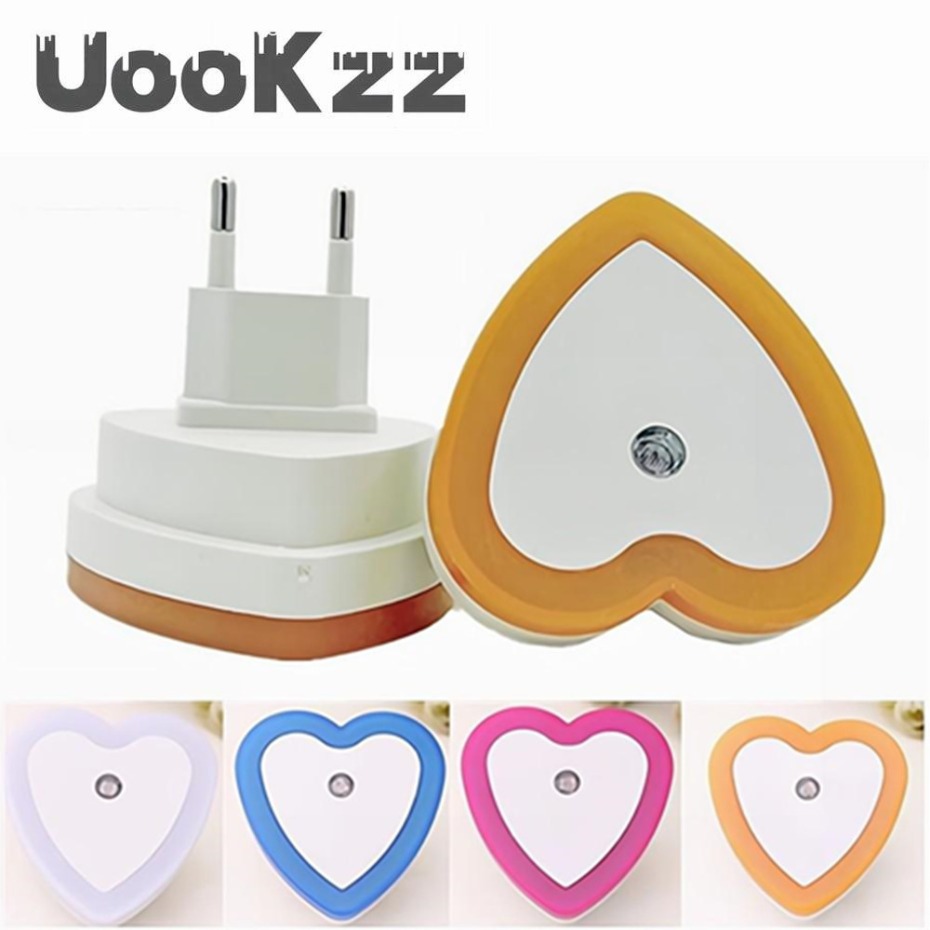 Mini luz LED nocturna con enchufe UE/EE. UU., Sensor de atardecer al amanecer, lámpara cuadrada para dormitorio, pasillo, escaleras, pasillo, 85V-265V
