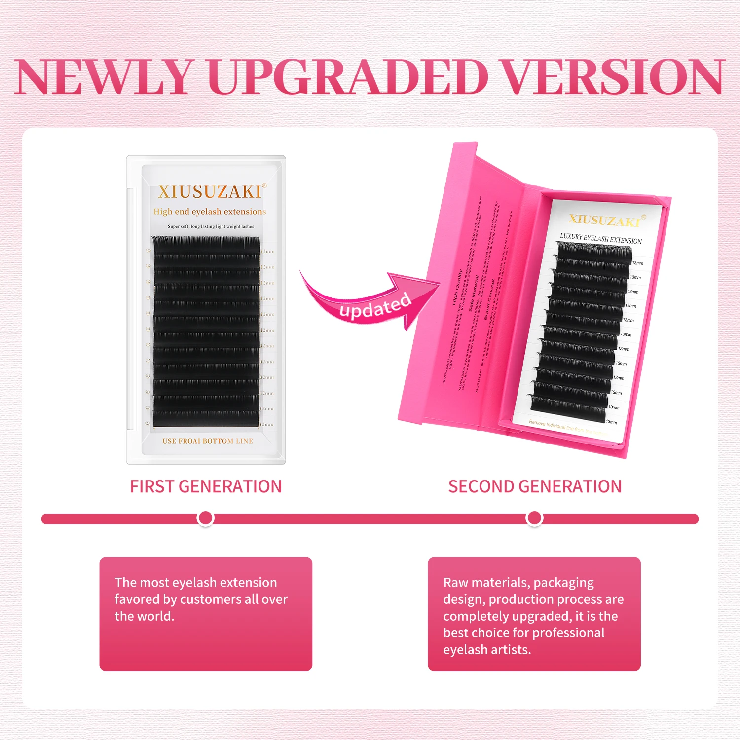 XIUSUZAKI W Shaped Lash Extensions Bloom 2D 3D 4D 5D 6D 7D 8D Premade Fans Eyelashes Extensions Soft YY Individual False Lashes