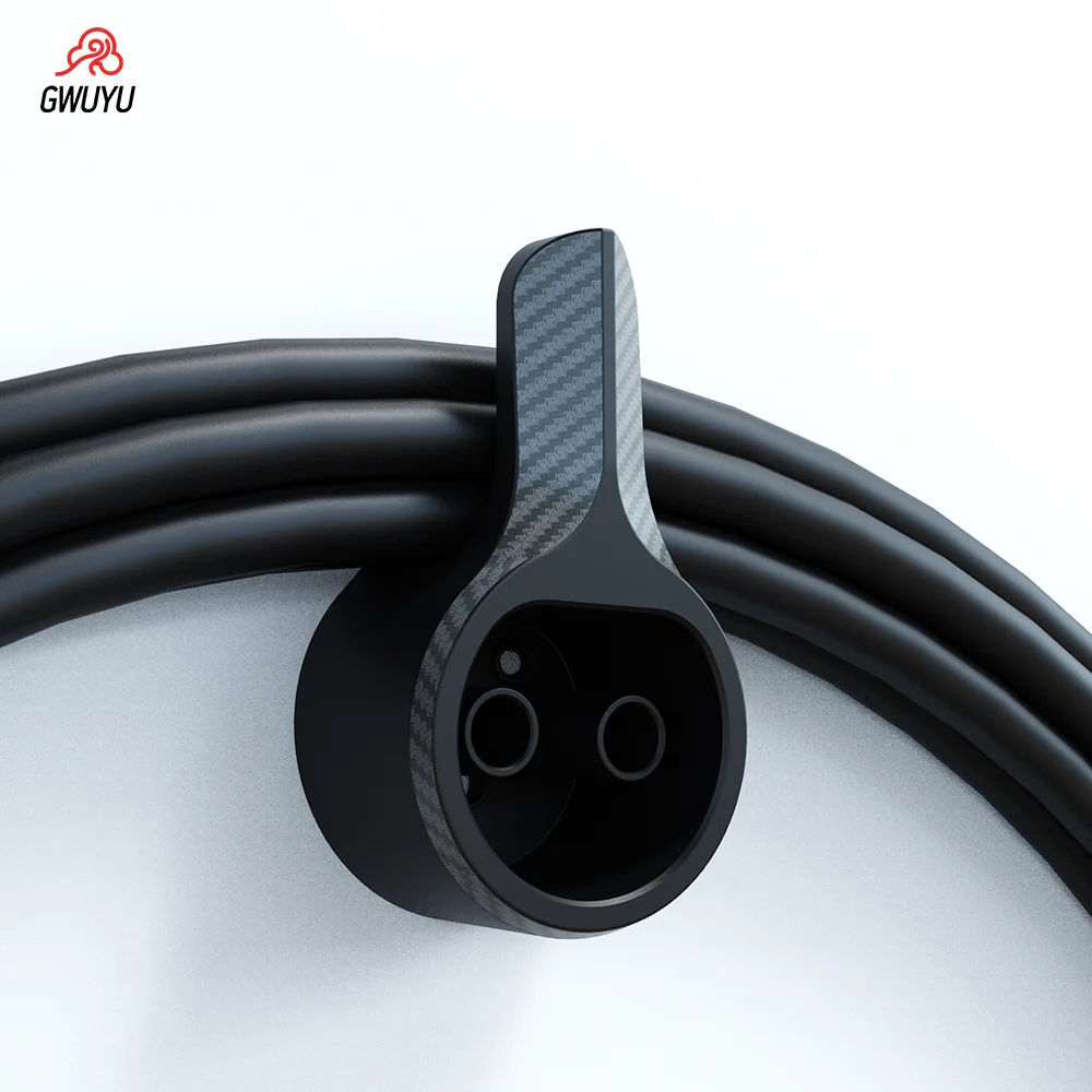 GWUYU OZ21 EV cargador enchufe soporte tipo 2 IEC 62196-2 conector Cable de carga EVSE soporte de montaje en pared enchufe para coche eléctrico
