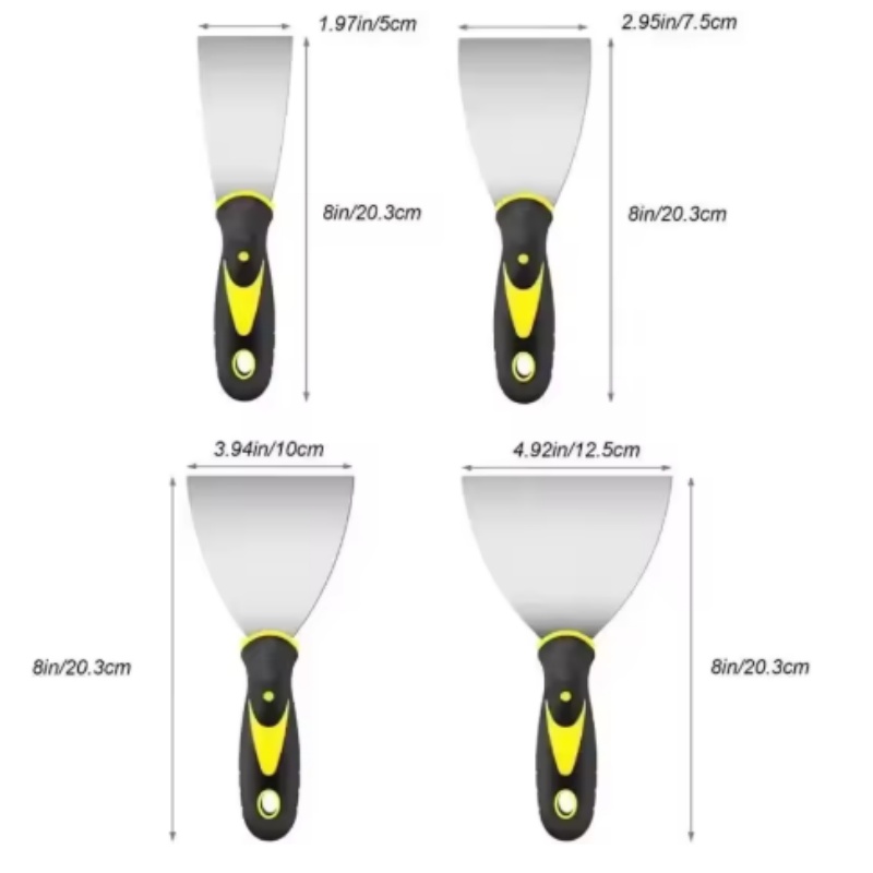 1Pcs 2/3/4/5 Inch Stainless Steel Putty Knife Scraper Shovel Paint Tools Construction Tools Household Industrial Cleaning