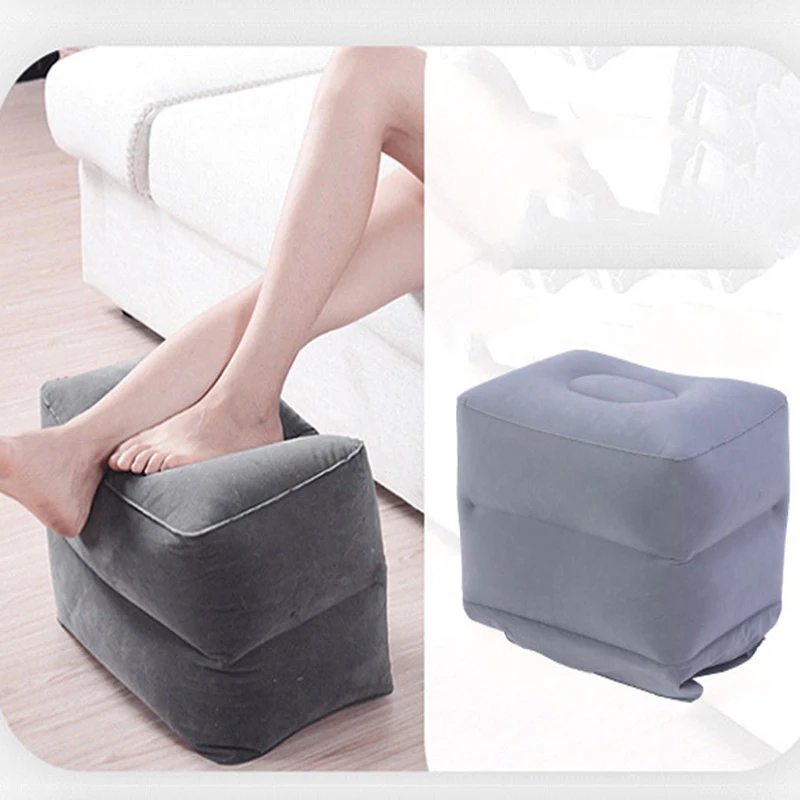 Bơm Hơi Du Lịch Chân Còn Lại Phân Di Động Có Thể Điều Chỉnh 3 Lớp Chiều Cao Chân Phân Cho Máy Bay, Ô Tô, Gia Đình, văn Phòng, Xe Lửa