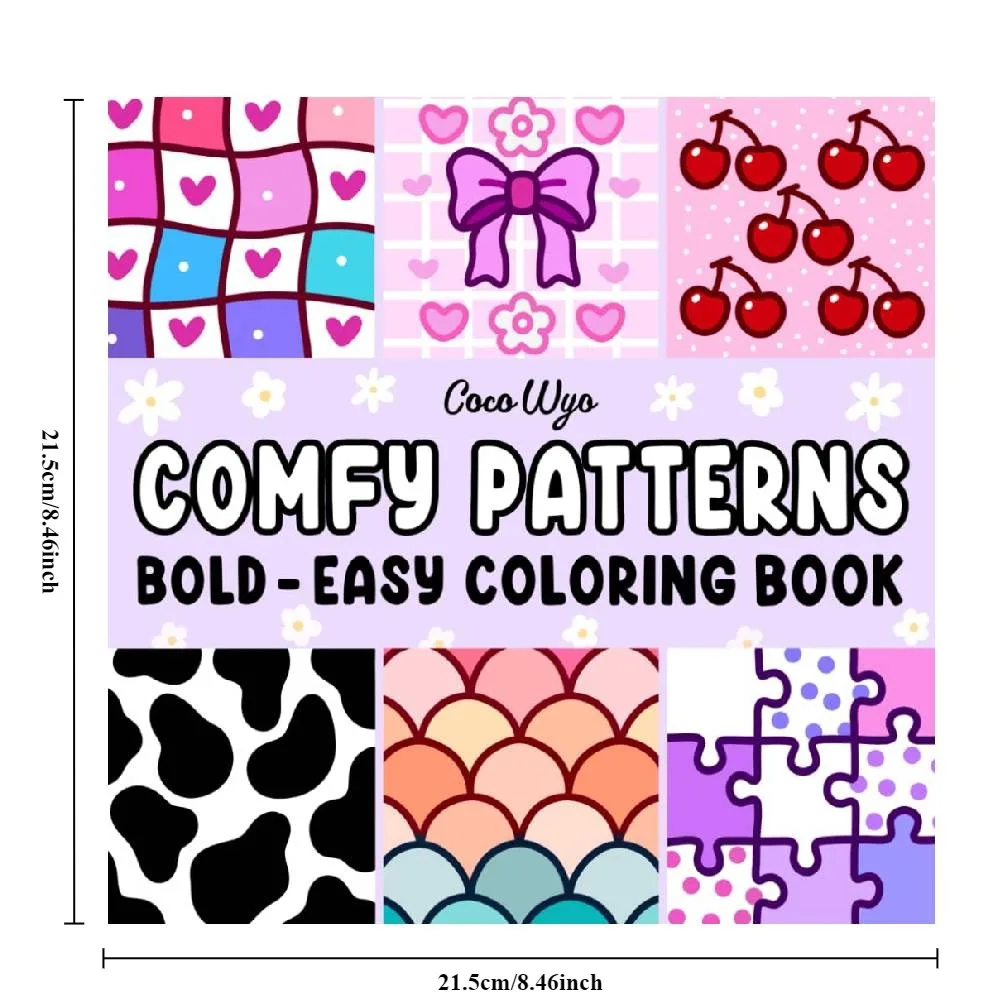 Patrones cómodos: libro para colorear para la relajación con un bonito patrón acogedor y un bolsillo de mandala