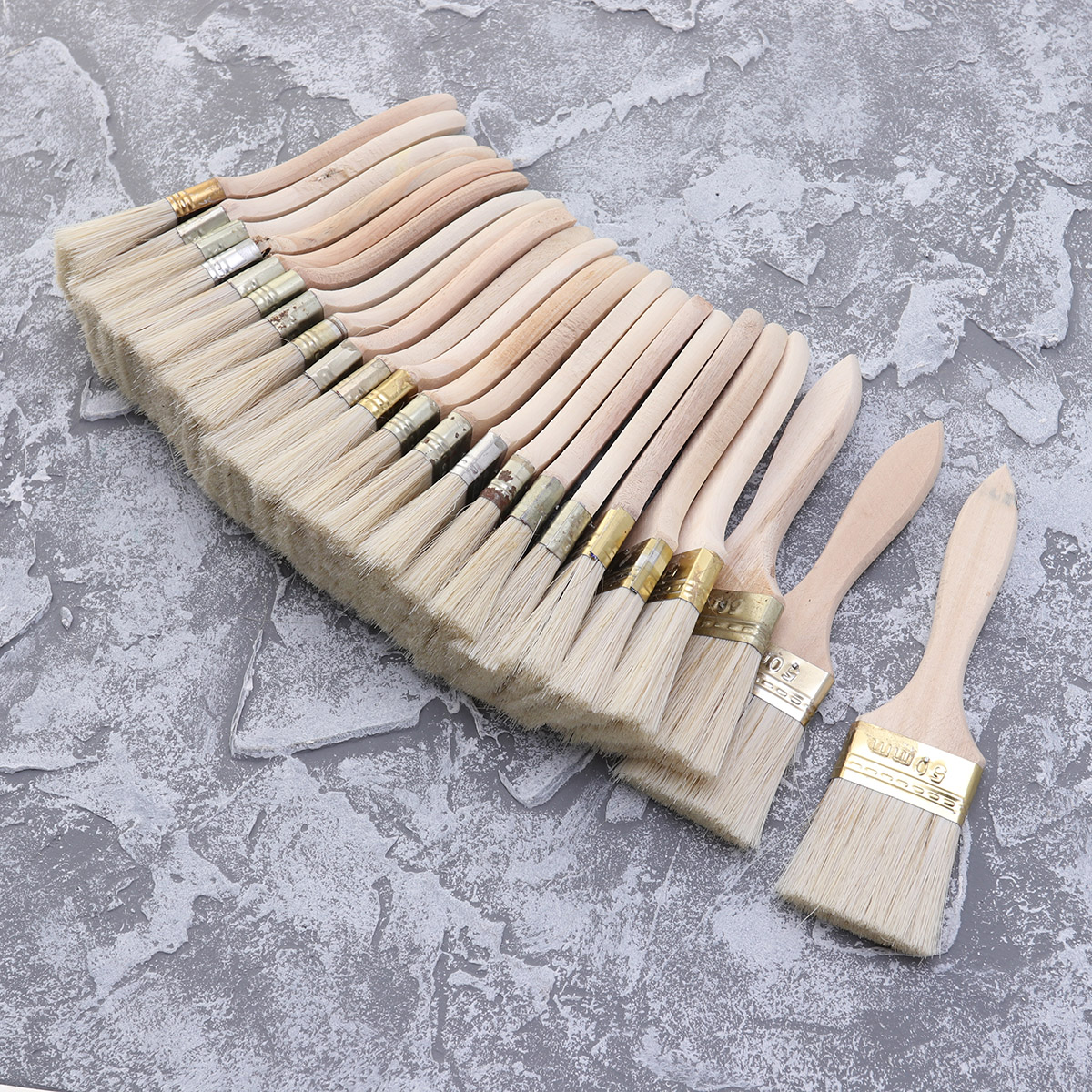 23Pcs แปรงทนทานไม้ Handle แปรงพรีเมี่ยมจิตรกรรมเครื่องมือแปรงสำหรับเฟอร์นิเจอร์บ้านภาพวาด