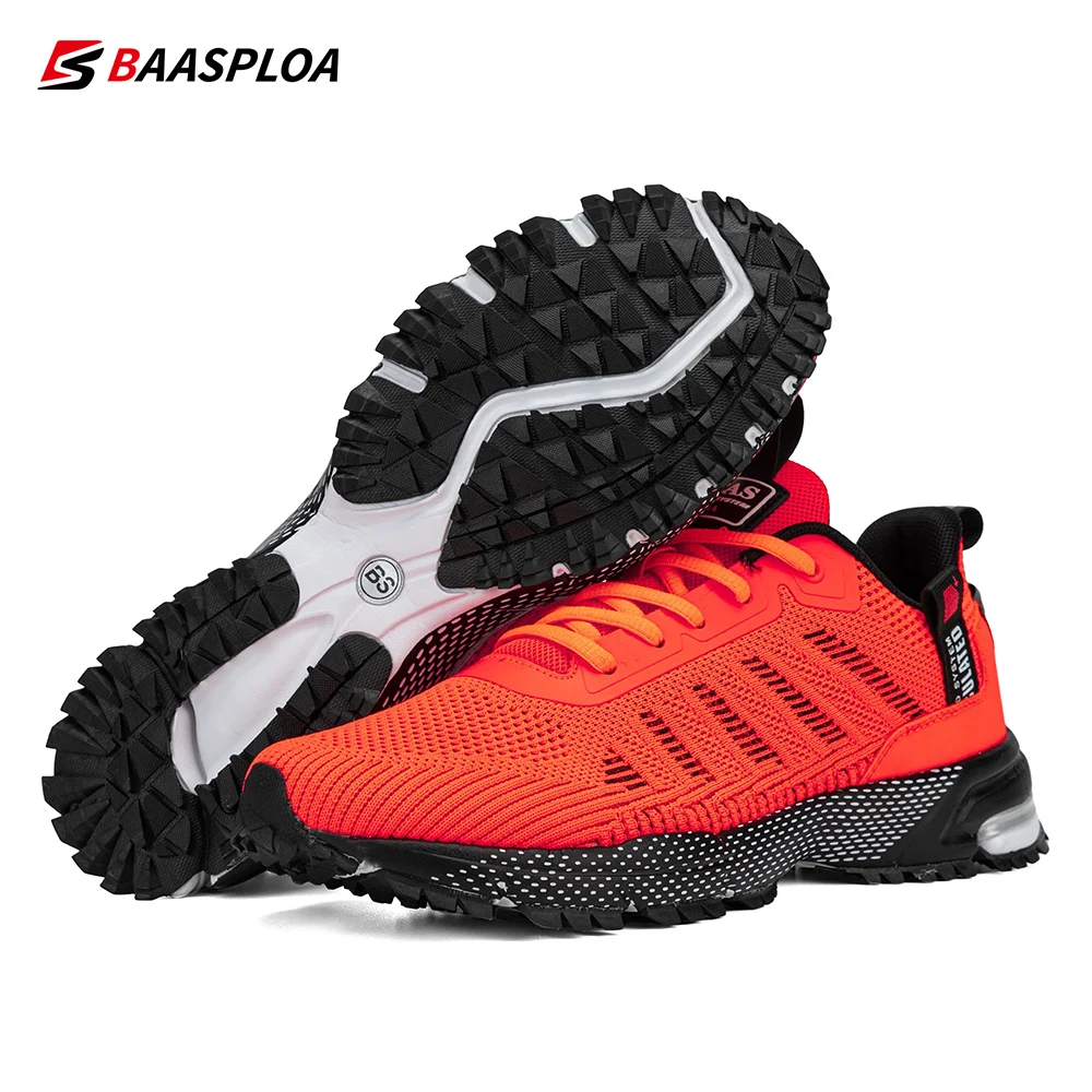 Baasploa วิ่งแบบมืออาชีพรองเท้าสำหรับชายน้ำหนักเบา Designer ตาข่ายรองเท้าผ้าใบ Lace-Up ชายกลางแจ้งกีฬารองเท้าเทนนิส