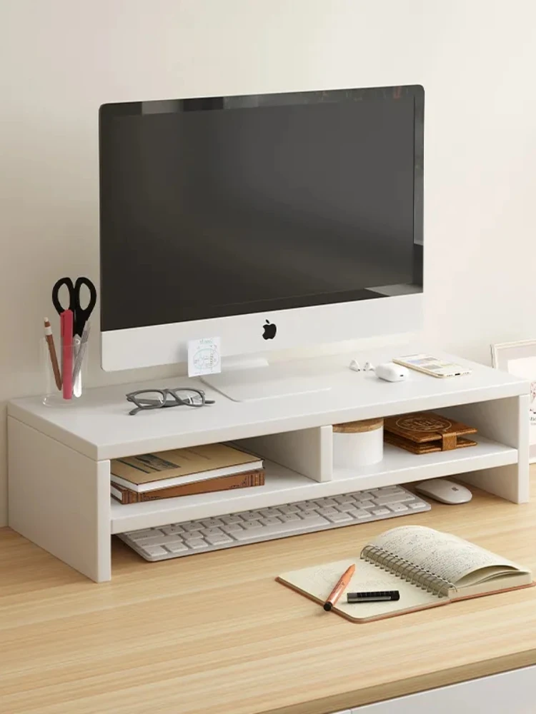 Computer Monitor Screen Elevated Rack Office Desk Surface Panel Keyboard Storage Bracket Desktop Storage Base Height