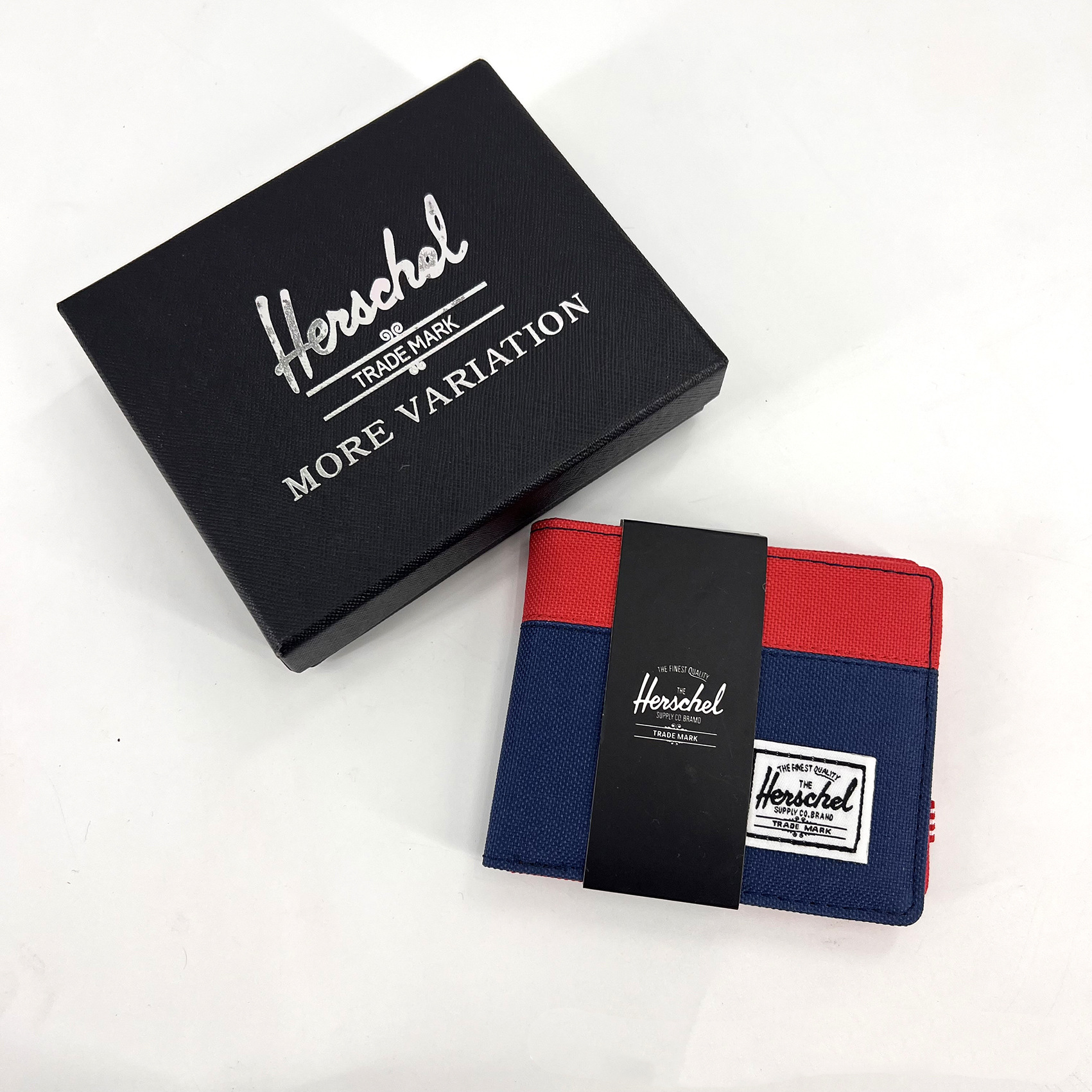 Herschel Geldbörsen, stilvolle Canvas-Geldbörse für Herren, Studenten-Geldbörse, einfarbig, Geldklammer, grenzüberschreitende Mini-Geldbörse in reiner Farbe