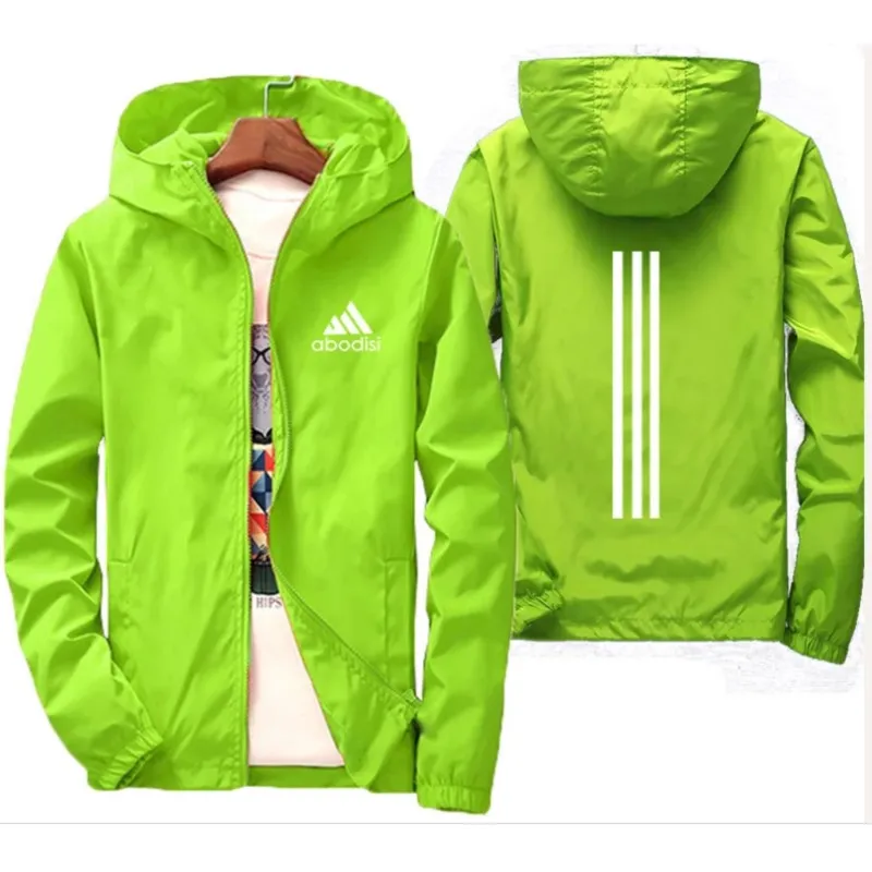Nueva chaqueta informal a prueba de viento para hombre, ropa deportiva con cremallera para montar al aire libre, abrigo deportivo Parker de moda para hombre, Sudadera con capucha para mujer