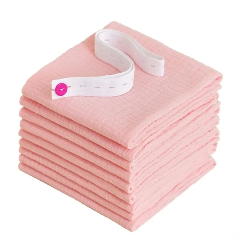 Fraldas de gaze de algodão para bebês recém-nascidos, 8 peças, troca de fraldas, lavável, reutilizável, camada dupla, toalha macia para bebês, pano para arrotar