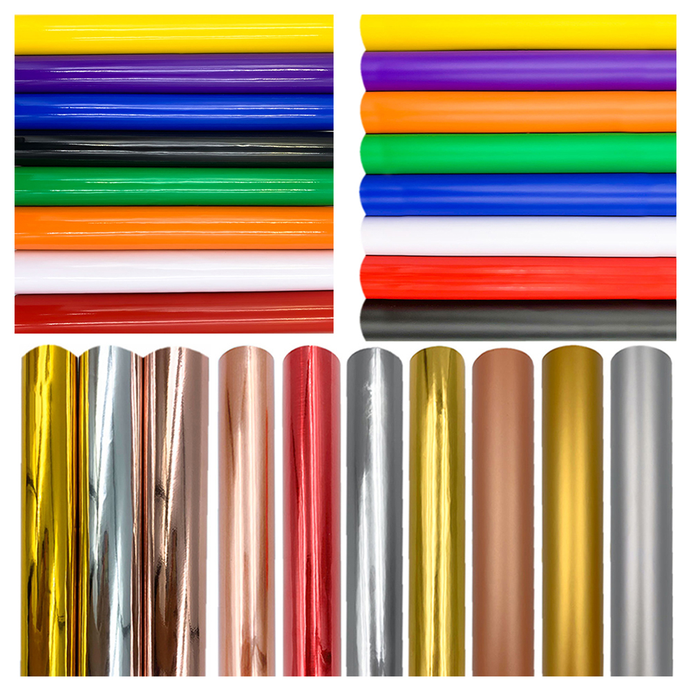 Permanent Adhesive Vinyl Sheet 12"x10"/12"x39" 38 Assorted Colors Film Matte & Glossy for Car Decal Decor Sticker DIY for cut