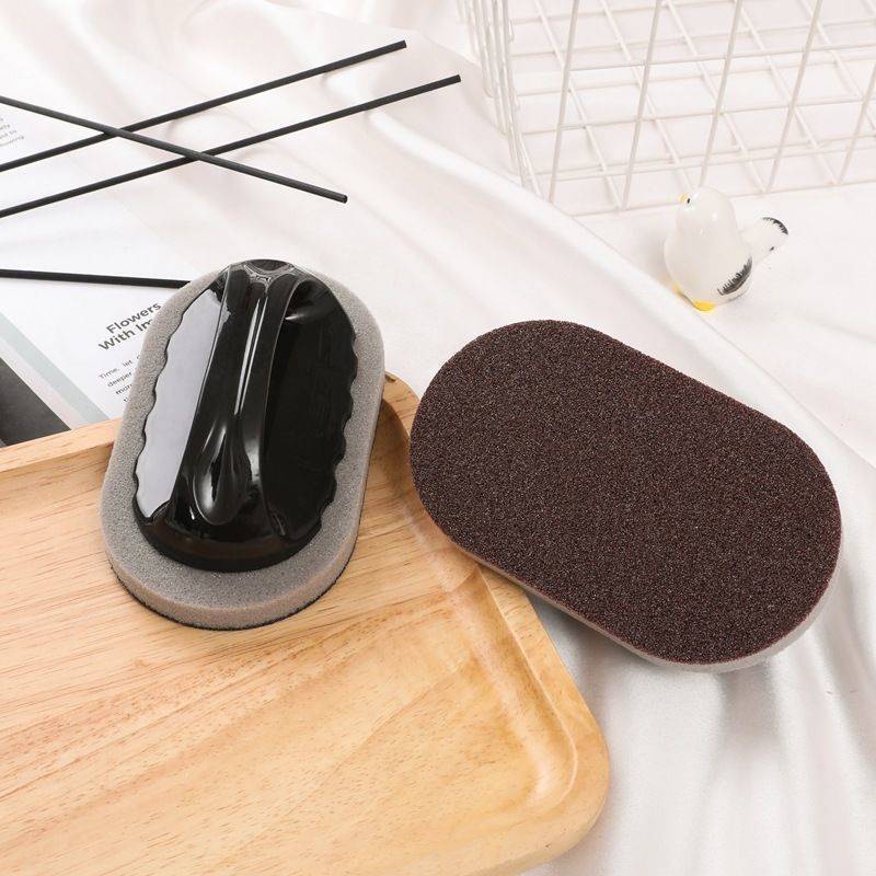 Com alça esponja de esmeril esfregar magia adequado para bancadas de cozinha pote de lavagem inferior preto sujeira limpar tábua de cortar lavagem em casa