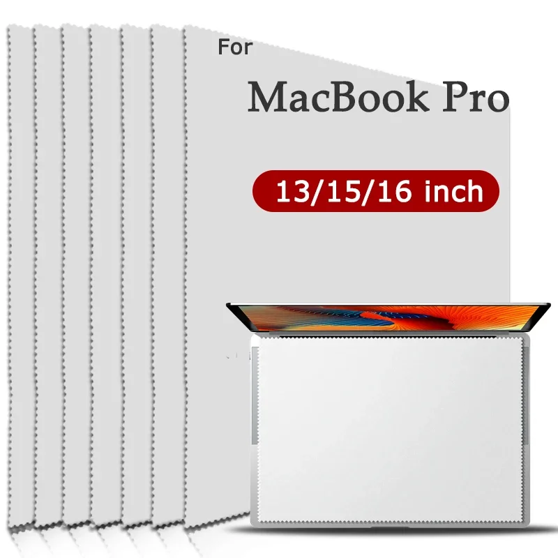 Paño de limpieza de microfibra para Macbook Pro 13, 15, 16 pulgadas, limpiadores de teclado, manta a prueba de polvo, protectores de pantalla para ordenador portátil