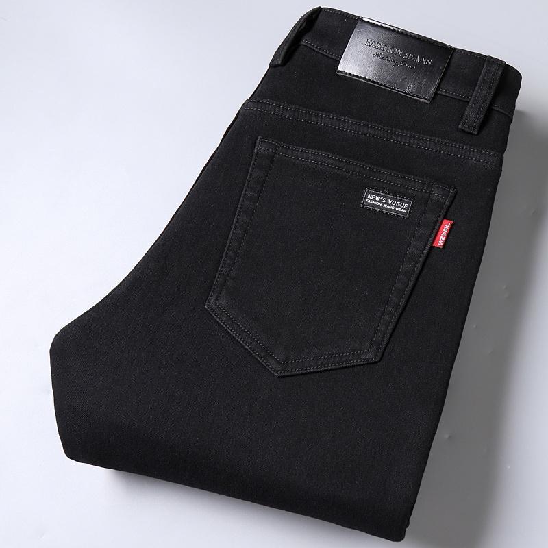 男黒ジーンズビッグサイズデニム生地パンツ太った人のための 45-150 キロ Hombre ワイドレッグジーンズパンタロンオム