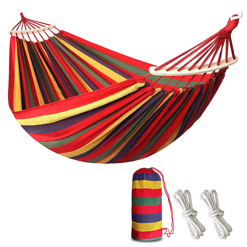 Hammock Garden Canvas Outdoor for Leisure Portable Thickened Anti-Rollover Hanging Outdoor Camping Backpackaging Hammock Stand