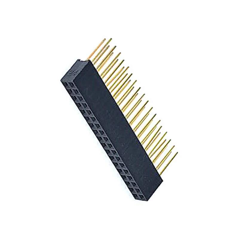 10ชิ้น2.54มม. หมุดคู่แบบแถวเดียวตัวเมีย11มม. ส่วนหัวของบอร์ด PCB ขั้วต่อหลอดไฟ LED 2 ~ 20PIN สำหรับปลั๊กคอนเนคเตอร์ Arduino