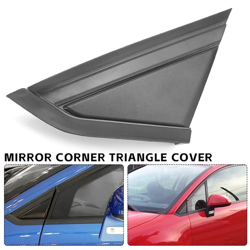 2 Buah Panel Segitiga Jendela Depan Mobil Panel Dekoratif Segitiga 9647011377 96470112777 ABS Hitam untuk Citroen C4 04-10