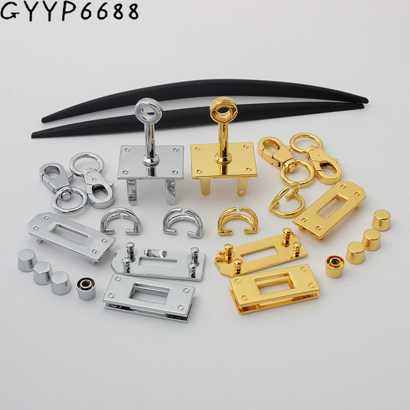 1Set Rechteck Ösen Aufhänger Metall Schloss Für Tasche Hardware Großhandel EINE Reihe von Schlösser Passende Frau Handtasche Taschen Zubehör