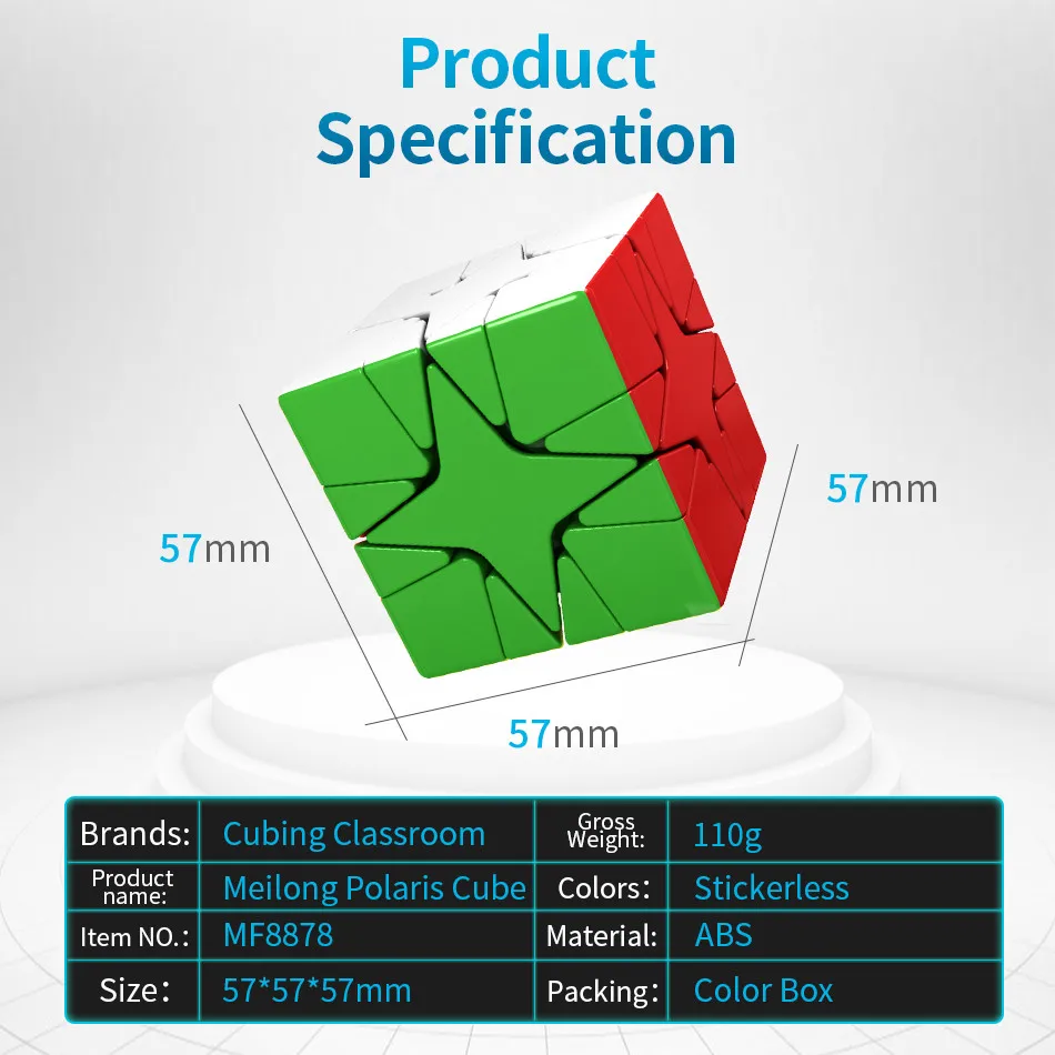 [ECube] MoYu Cubing Classroom Meilong Polaris Cube bez naklejek Mofangjiaoshi magiczna kostka łamigłówka edukacyjna MoYu Polaris Cube zabawka