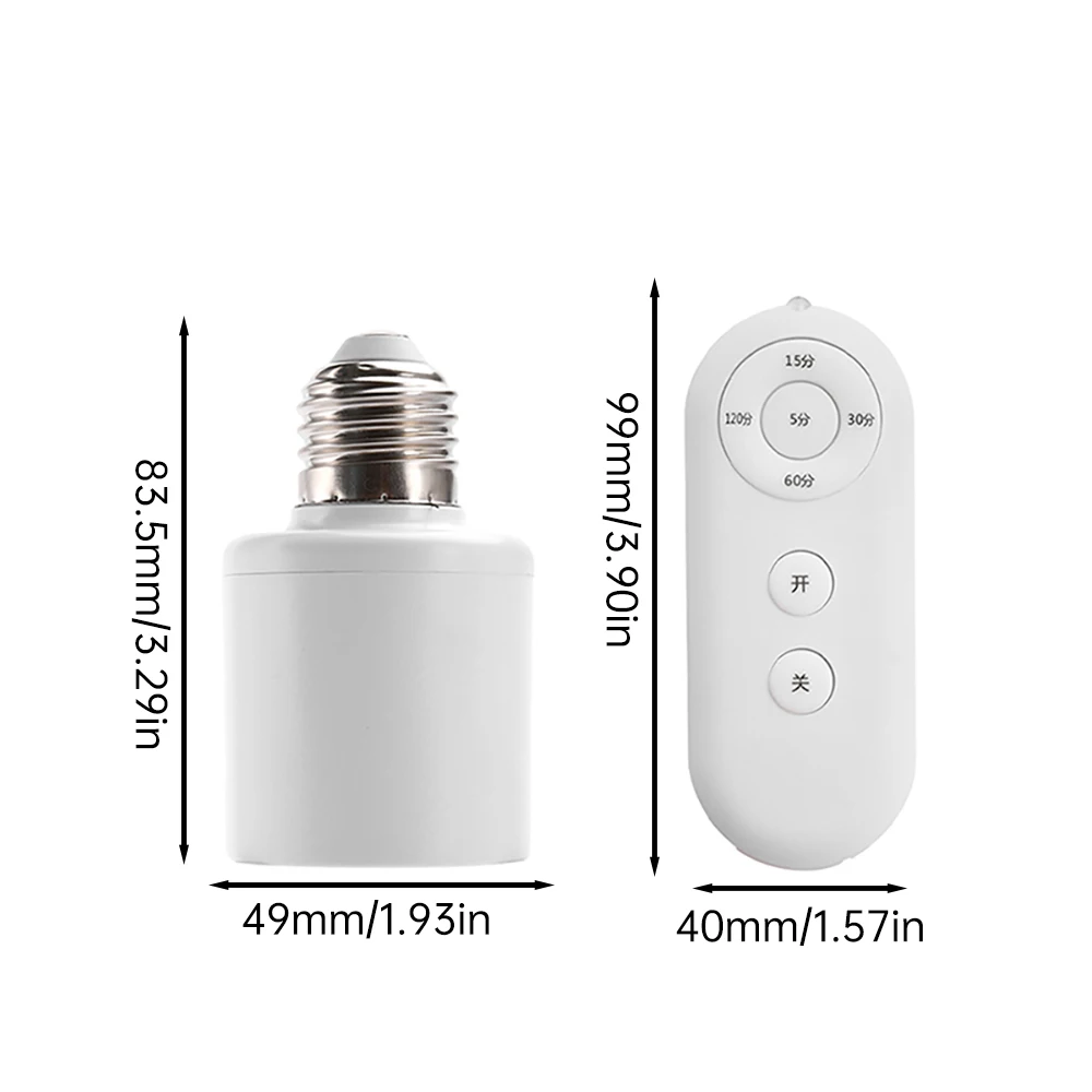 AC110-240V Intelligent E27 Lamp Base Remote Control/5.8G Radar Sensing Lamp Holder Converter for LED/Energy-saving/Incandescent