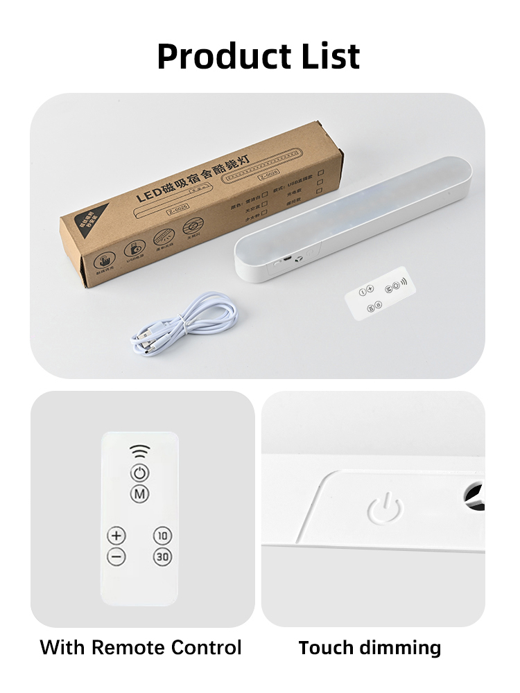 Nachtlampje LED Night Light 3 Color Cabinet Light USB Rechargeable Remote Dimmable Magnetic Night Lamp for Home Kitchen Bathroom