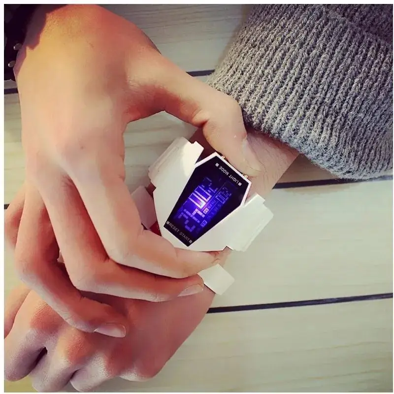 Reloj de avión multifunción para estudiantes de secundaria, reloj electrónico deportivo para niños y niñas de secundaria