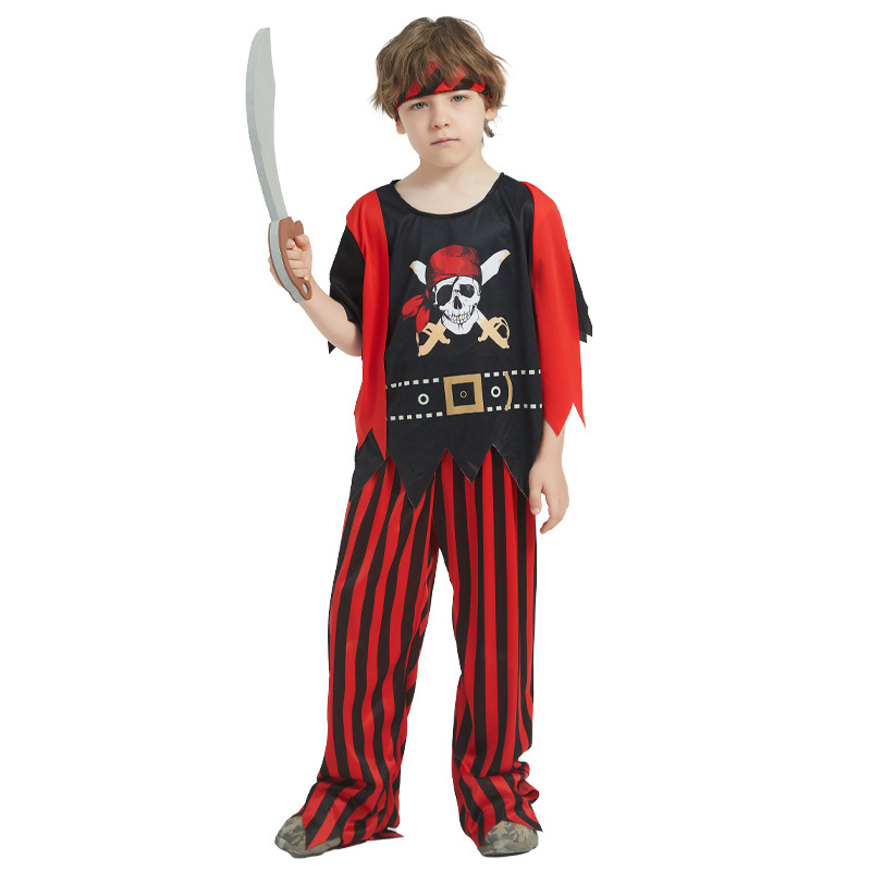 Kostium pirata dla dzieci Kapitan Jack Pirat Zabawka Halloween Zestaw przebierańców Dziecięcy kostium na kradzież Przygoda Akcesoria do zabawek Prezent