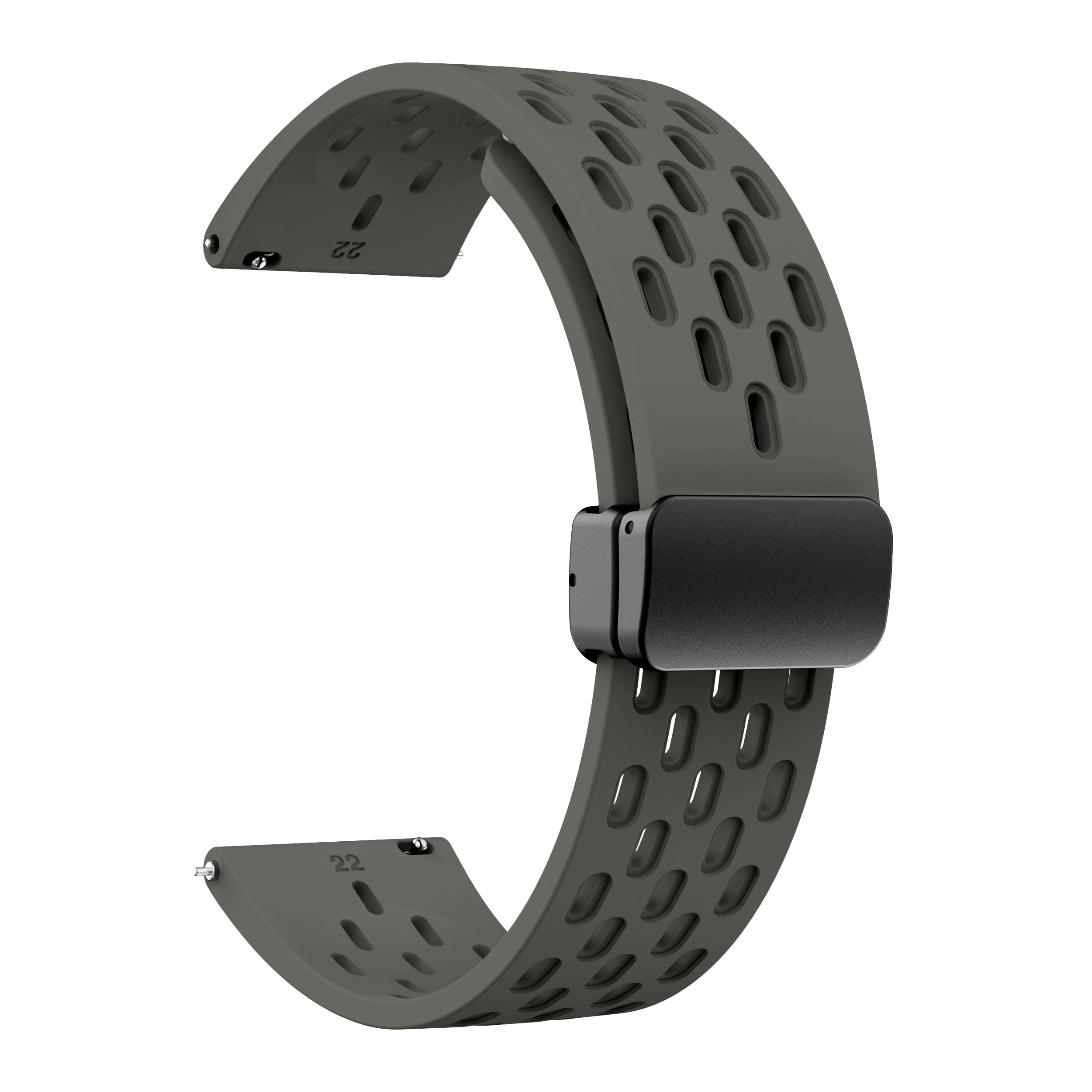 22mm/20mm Silicone Strap For Samsung Galaxy Watch 4/5/6 40mm 44mm Bracelet For HUAWEI GT2 GT3 Pro Magnetic Buckle Watchband