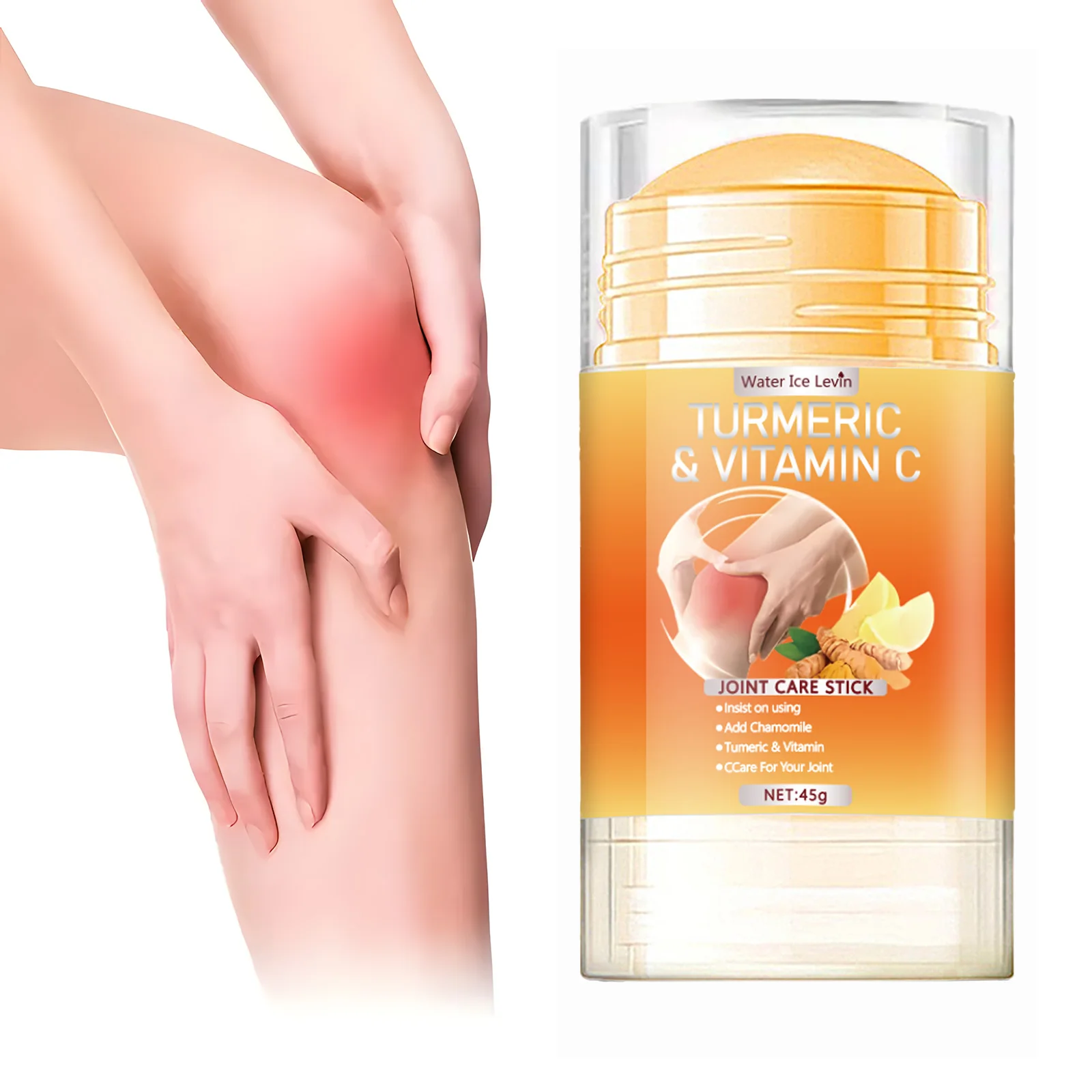 Barra articular de vitamina C de cúrcuma – Hidratante calmante hipoalergênico com mel natural, glicerina e vitamina C para todos os tipos de pele