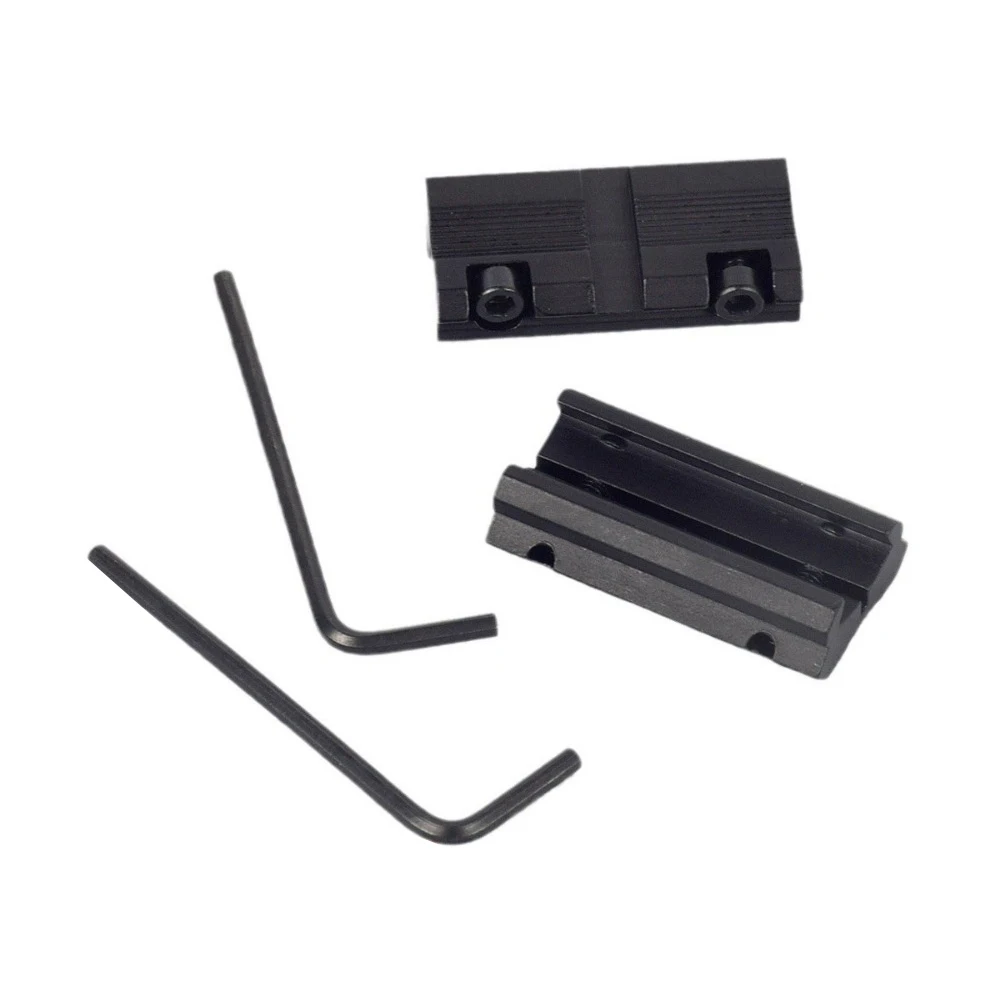 2pcs Tactical Picatinny 11mm Dovetail To 7/8" 20mm Weaver  Adapter Rifle Scope Mount Tactical Hunting Accessories