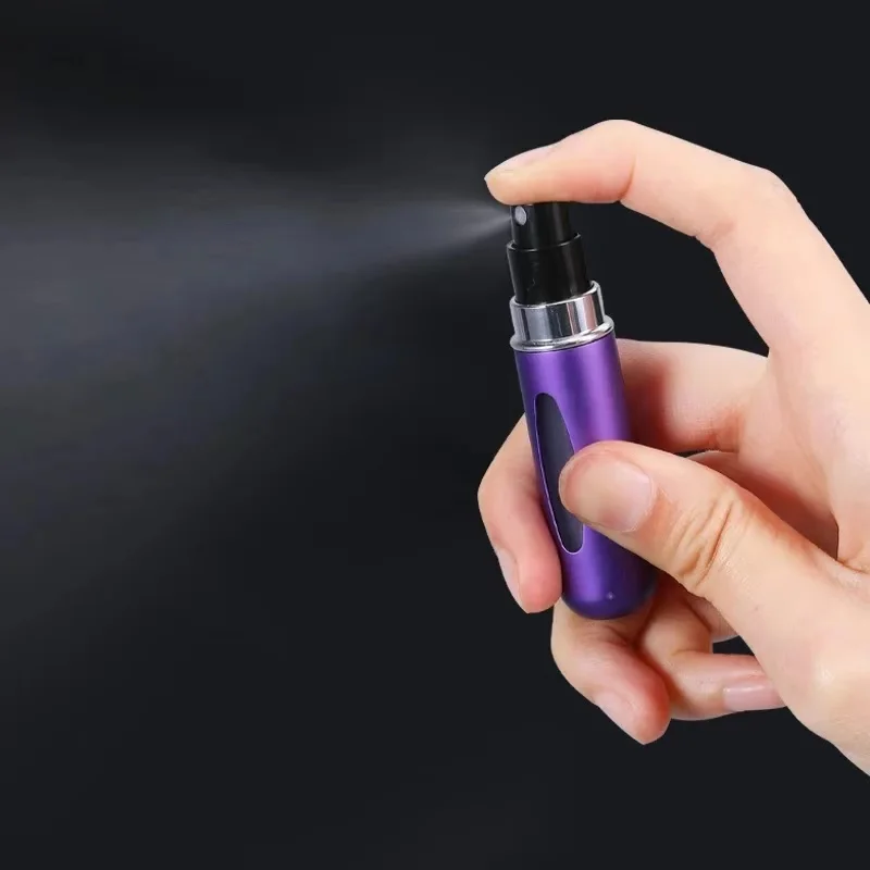 5/10ml 리필 형 향수 스프레이 분무기 알루미늄 향수 스프레이 향기 펌프 향수 분무기 여행용 리필 형 미니 병