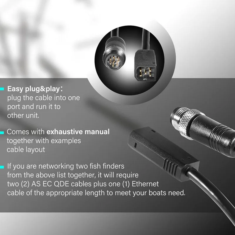 720074-12 als ec qde 12 Ethernet-Adapter kabel, für Humminbird-, Helix 7g2n-und g3n-Modelle, alle Helix 8/ 9/10/