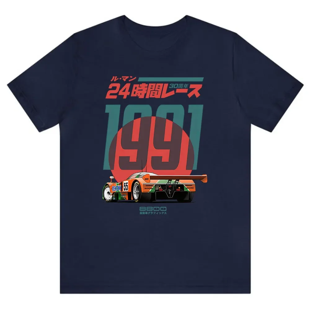 日本 787B 記念 30th ルマンレトロ面白いアート描画ゲーマーアニメカルトミーム映画音楽ギフトコットン Tシャツ面白い Tシャツ
