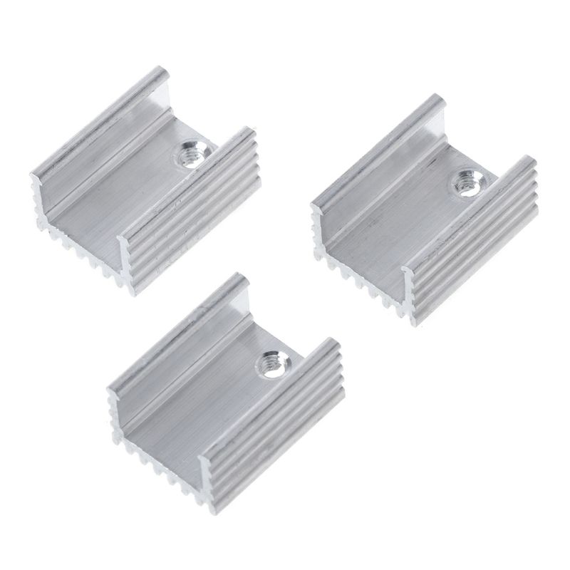 T8WC TO-220 Tấm Nhôm Tản Nhiệt Transistor Tản Nhiệt Làm Mát Tản Nhiệt 10 Cái/bộ