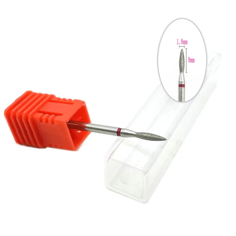1 PC เพชรเจาะเล็บเครื่องตัดสําหรับเล็บโรตารี่ Bits Cuticle ทําความสะอาดอุปกรณ์เสริมทันตกรรมเพชร Burs ขัด 2.35mm Shank