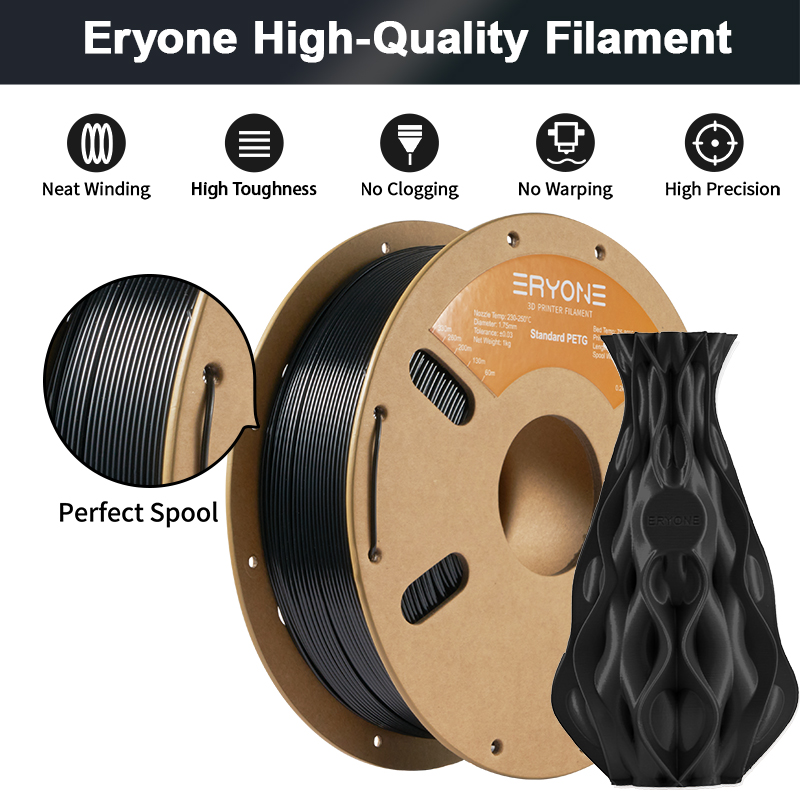 Стандартная нить PETG ERYONE 1/3/5/10 кг, 1,75 мм, 3D-принт, доступно многоцветное, нить изpetg, 3D-нить оптом, 1 кг/катушка
