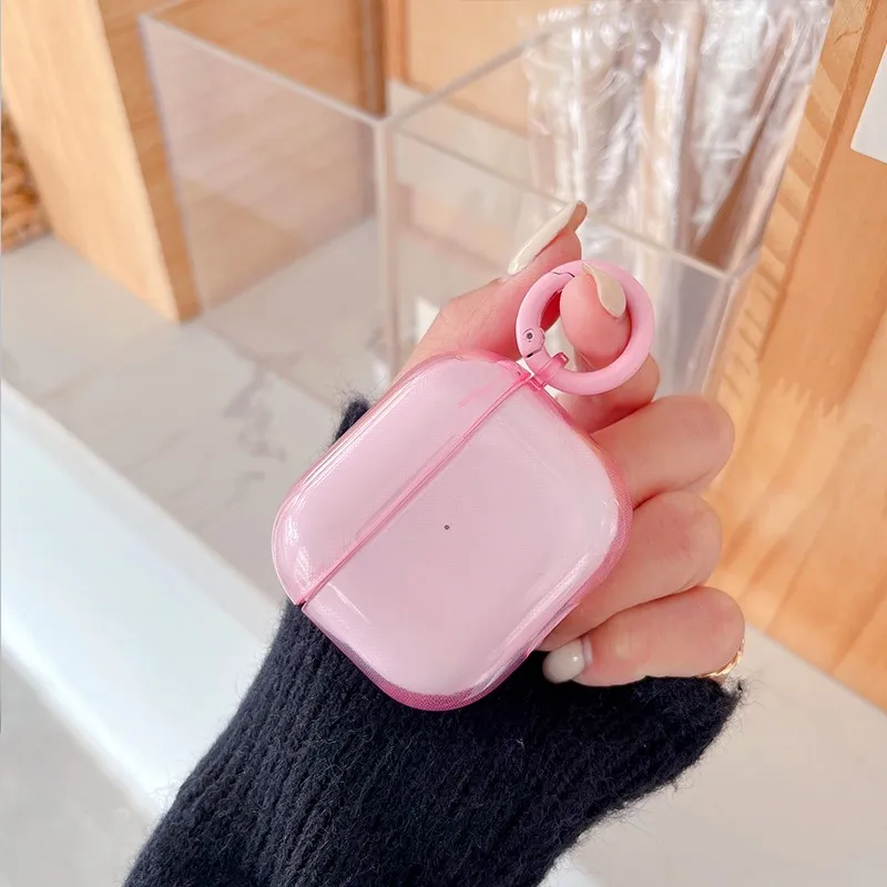 Funda fluorescente para auriculares de Color caramelo para Apple AirPods Pro 3 Air Pods 4 2 1 funda protectora transparente de TPU suave y transparente