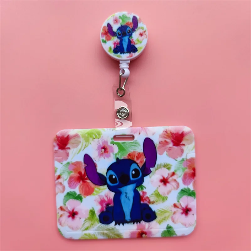 Disney Stitch Đựng Thẻ Có Thể Thu Vào Kẹp Khóa Ngang Huy Hiệu Thẻ Máy Giữ Bác Sĩ Y Tá Thẻ Kẹp Treo Giấy Chứng Nhận