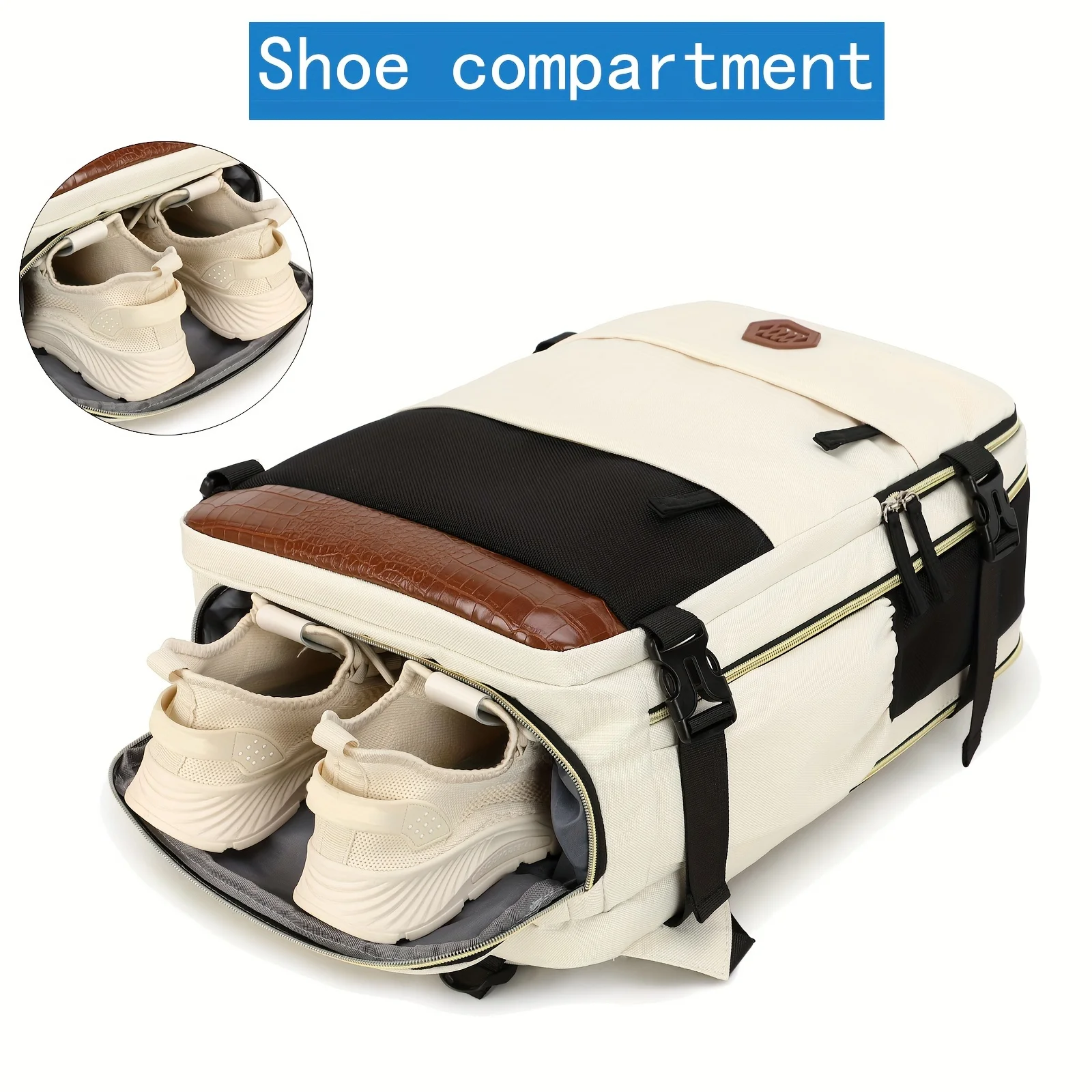 Men's Travel Backpack, Waterproof Computer Backpack, with Shoe Compartment, Computer Carry-on Backpack