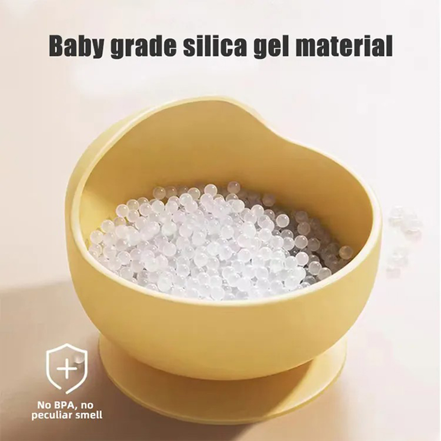 Cuencos de silicona de grado alimenticio para bebés con succión, cuenco de comida de silicona para mantenerse, tazones para niños pequeños, tazón para mezclar mascarilla facial, 1 ud.