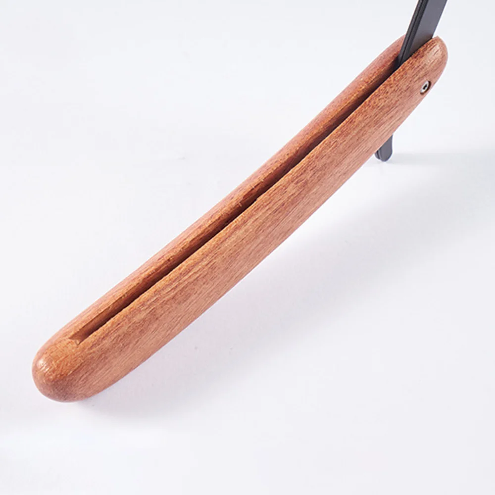 Rasoio per barba Rasoio per barba pieghevole in palissandro in acciaio inossidabile Rasare il viso Rasoio pieghevole portatile per uomo