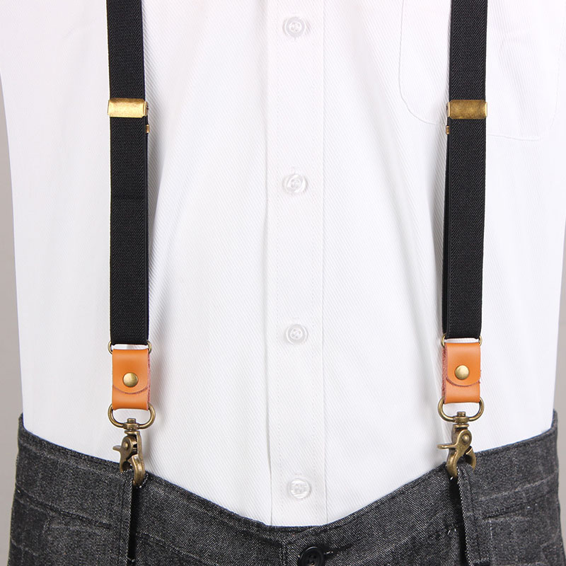 Suspensórios listrados vintage masculinos y voltar 3 ganchos suspensórios homem para calças casuais suspensórios de calças masculinas moda suspensórios ajustáveis