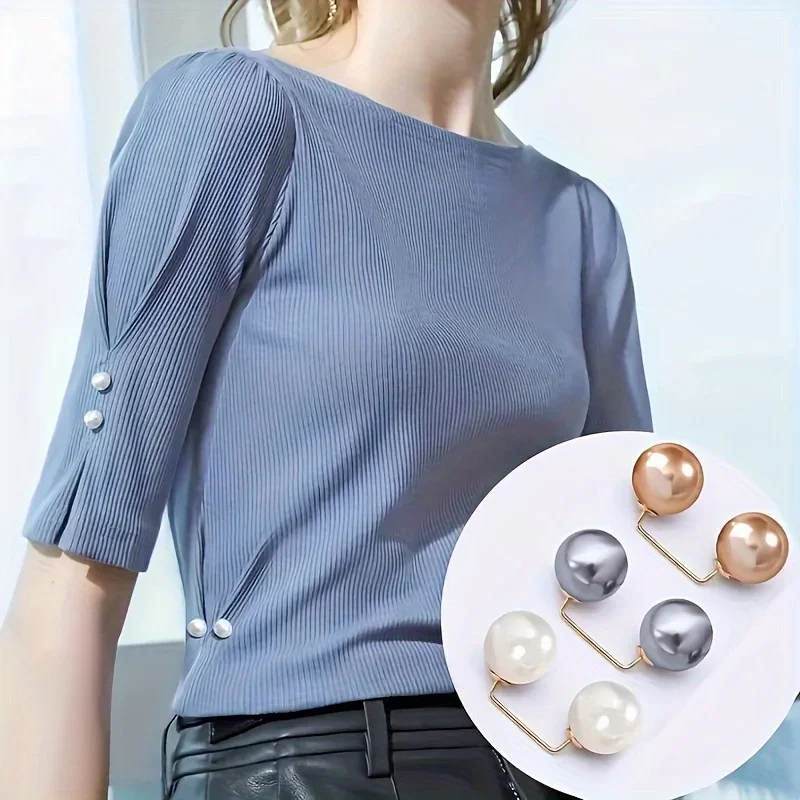 Épingles de sûreté antidérapantes en perles, 8 pièces, broche de décoration pour robe, épingles de fixation de taille, réglage du col, écharpe, mode de sécurité