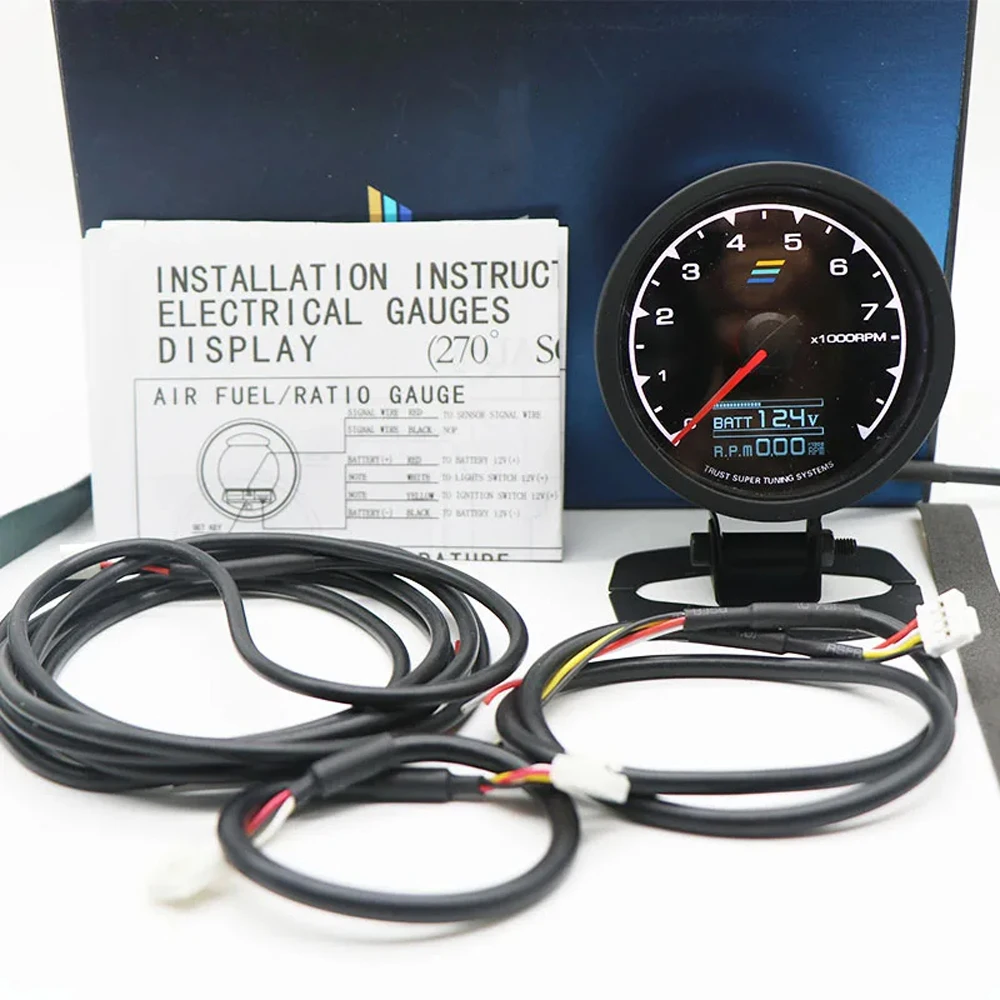 62mm GReddi cyfrowy wyświetlacz LCD wskaźnik samochodowy ciśnienie oleju temperatura oleju woltomierz do pomiaru temperatury wody