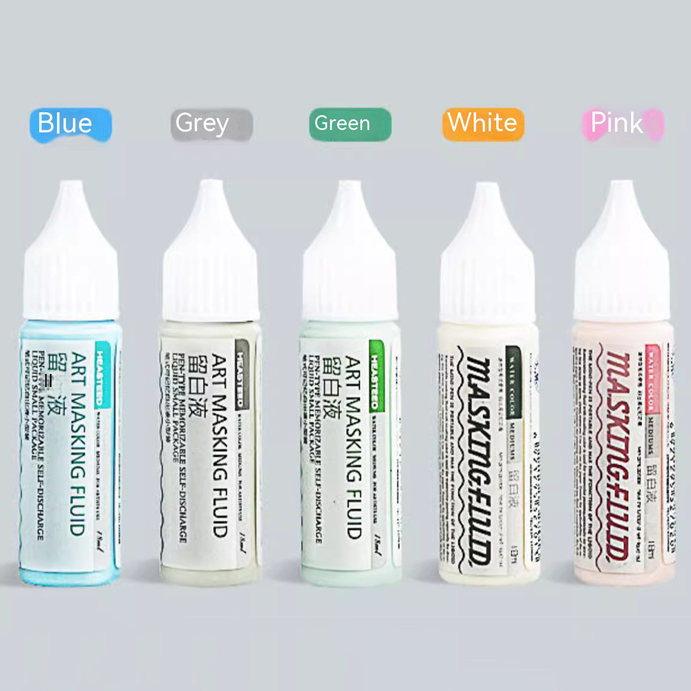 18ml Art Masking Fluid Pigment Covering Liquid Watercolor Paint Watercolor Masking Fluid Blank Glue Painting Art Supplies
