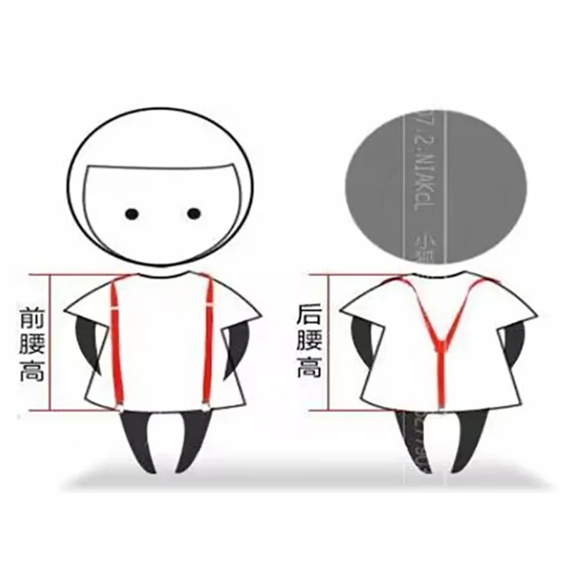 Suspenders Men Adjustable Elastic X Back Pants Women Suspender for Trousers 2.5CM Width 4 Clips Adjustable Elastic Back Braces